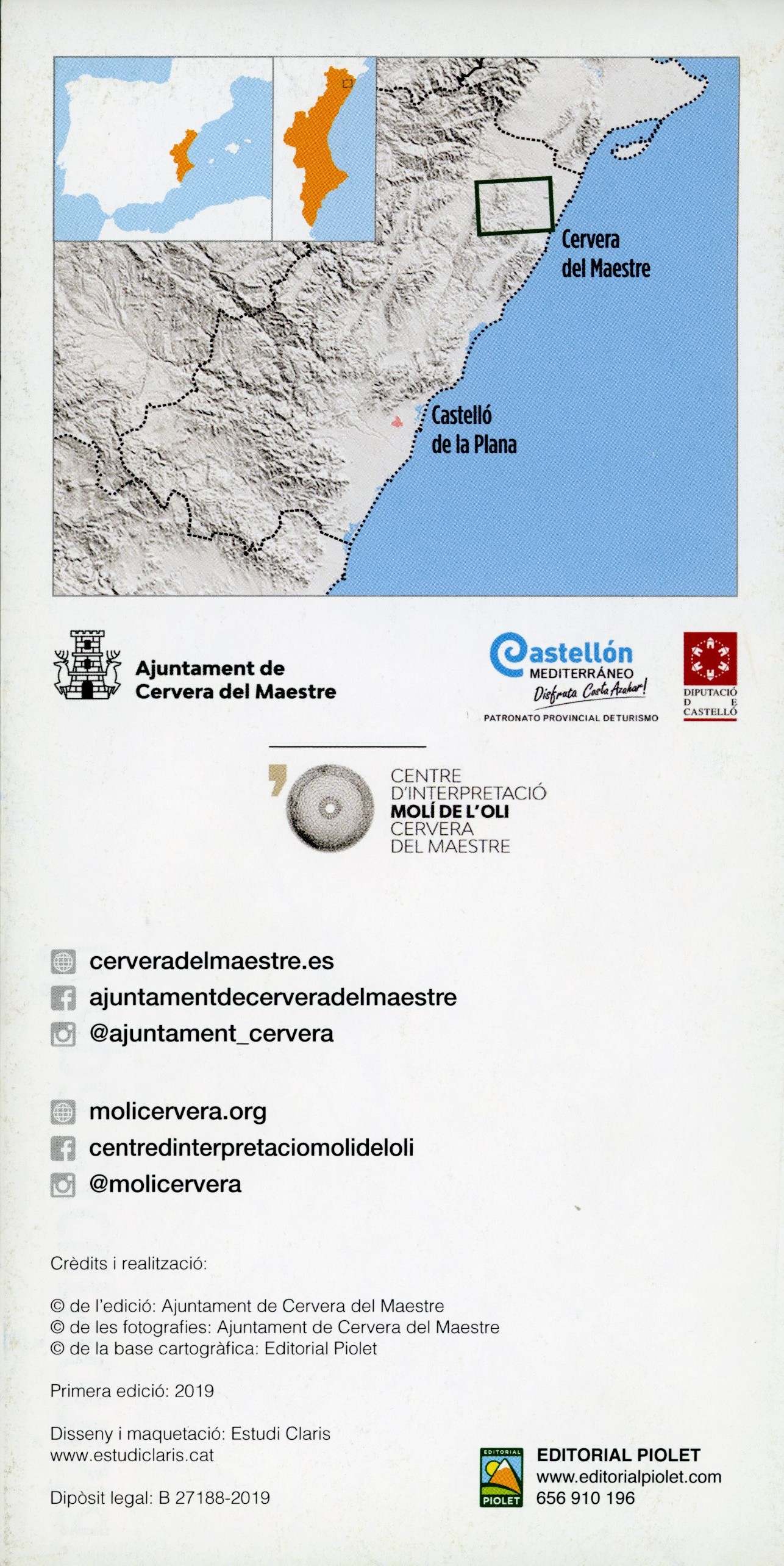 Cervera del Maestre : · Plànol-Guia · Mapa excursionista - Miniatura 2